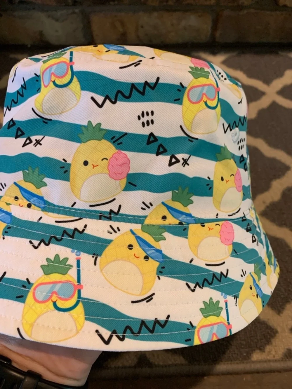 Squishmallows Maui Pineapple Bucket Hat Kids' Youth, One Size Fits Most
